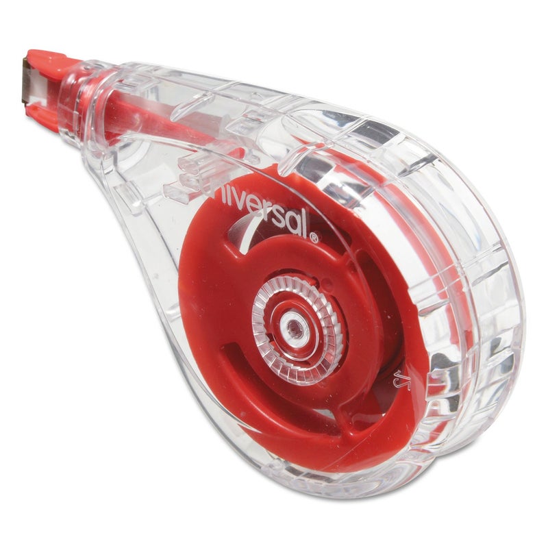 Universal Side-Application Correction Tape, Transparent Red Applicator, 0.2" x 393", 6/Pack - Image 5